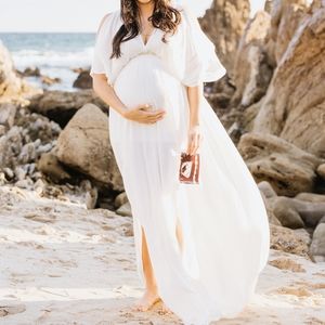 White flowy maxi dress